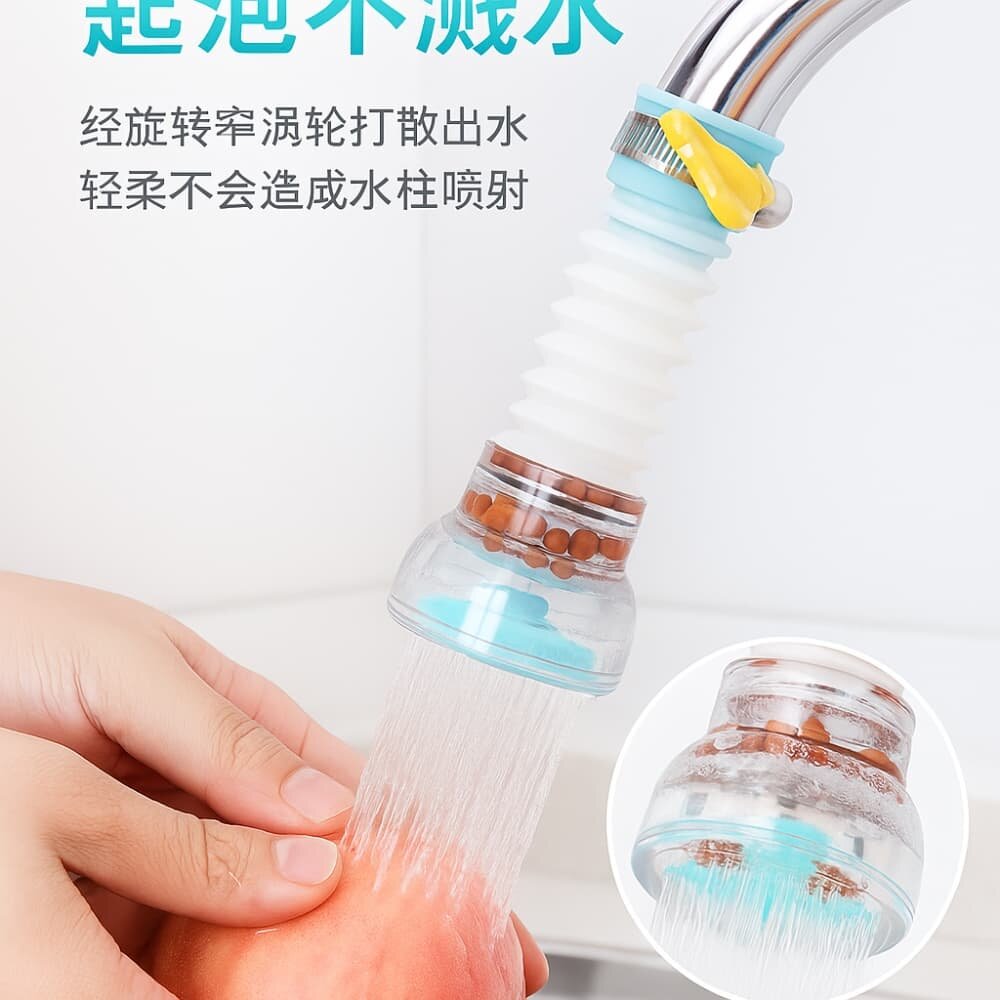 Picture of 360° Rotating Kitchen Faucet Tap with Activated Carbon Water Filter & Sprayer - Multicolor