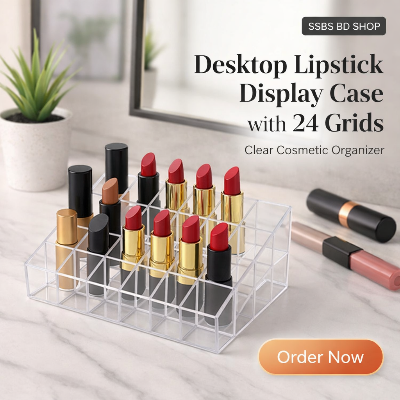Picture of Desktop Lipstick Display Case with 24 Grids — Clear Cosmetic Organizer
