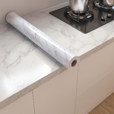 Picture of Marble PVC Waterproof Self Adhesive Wallpaper – Kitchen Cabinet, Table & Furniture Renovation (1 Meter) 
