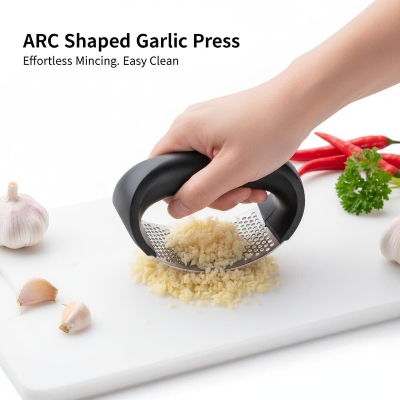 Picture of ARC Shaped Garlic Press - Multicolor