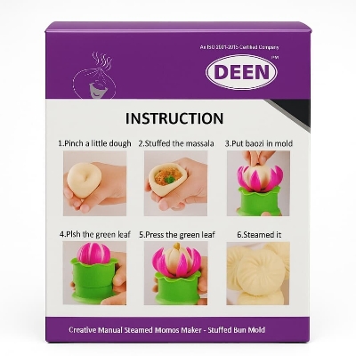 Picture of Deen Creative Manual Steamed Stuffed Bun Mold Momos Maker - Multicolor