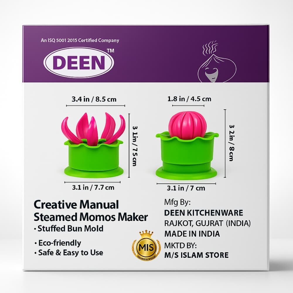 Picture of Deen Creative Manual Steamed Stuffed Bun Mold Momos Maker - Multicolor