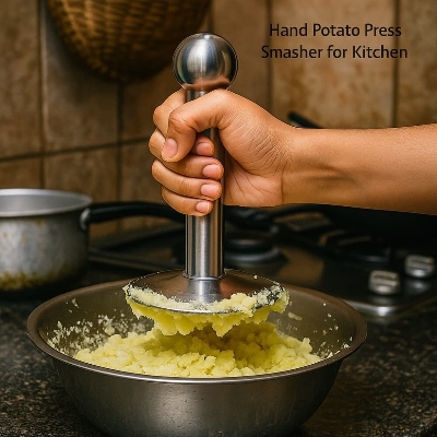 Picture of Hand Potato Press Smasher for Kitchen-1 Piece - Multicolor