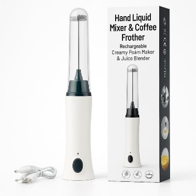 Picture of Hand Liquid Mixer & Coffee Frother – Rechargeable Creamy Foam Maker & Juice Blender - Multicolor