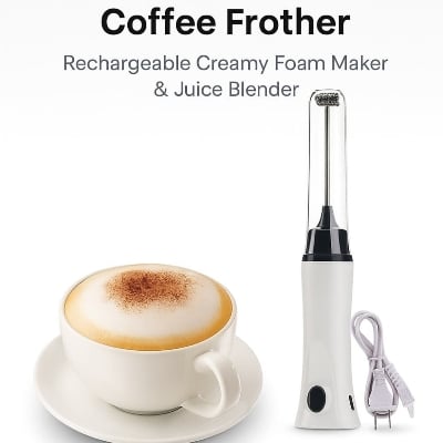Picture of Hand Liquid Mixer & Coffee Frother – Rechargeable Creamy Foam Maker & Juice Blender - Multicolor