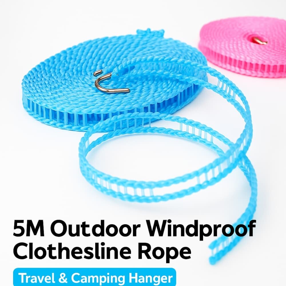 Picture of 5M Outdoor Windproof Clothesline Rope – Travel & Camping Hanger (1pcs) - Multicolor