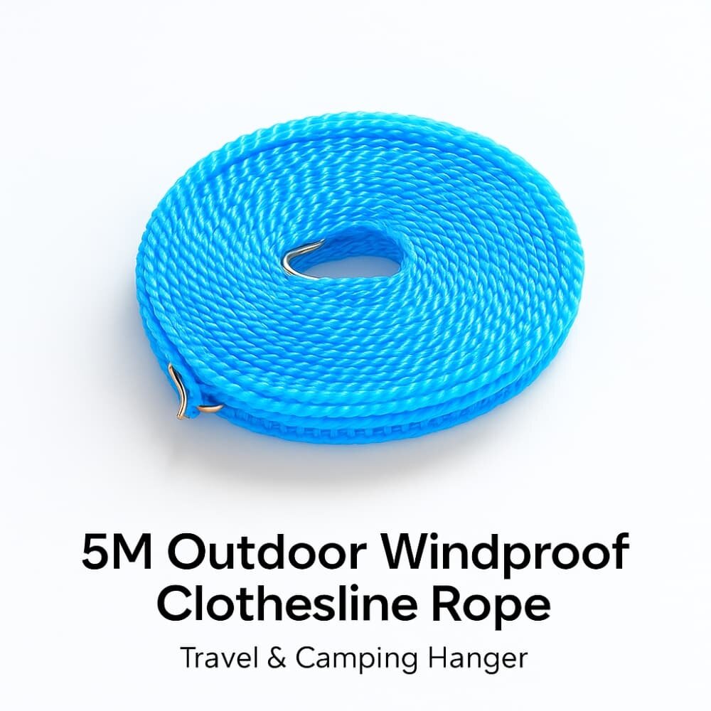 Picture of 5M Outdoor Windproof Clothesline Rope – Travel & Camping Hanger (1pcs) - Multicolor