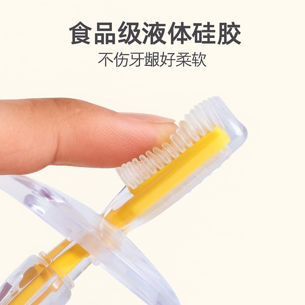 Picture of Baby Teether & Training Toothbrush – Safe Bendable Food-Grade Silicone (Multicolor, 1pcs) - Multicolor