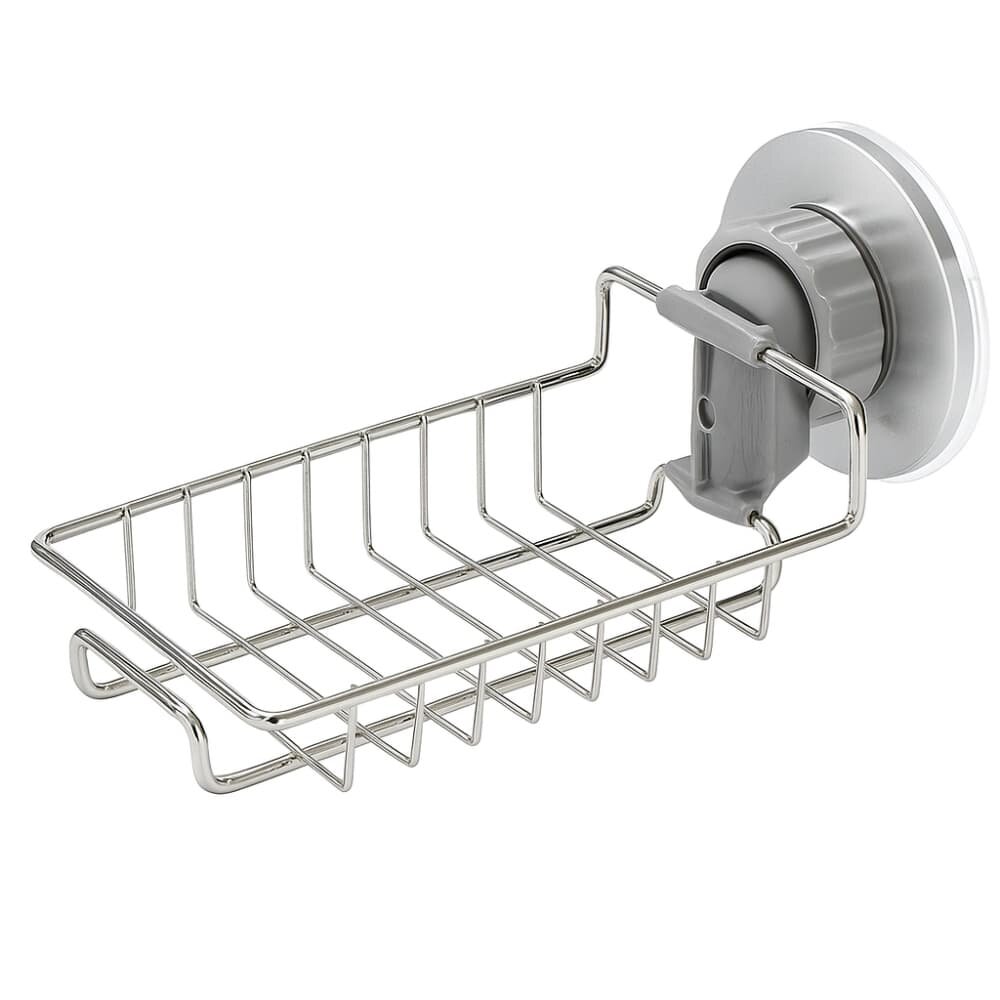 Picture of Stainless Steel Faucet Sink Rack – Punch-Free Kitchen & Bathroom Storage Organizer - Multicolor