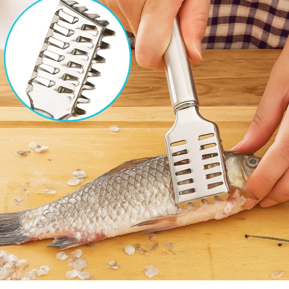 Picture of Stainless Steel Fish Scaler – Easy Skin & Scale Remover Tool - Multicolor