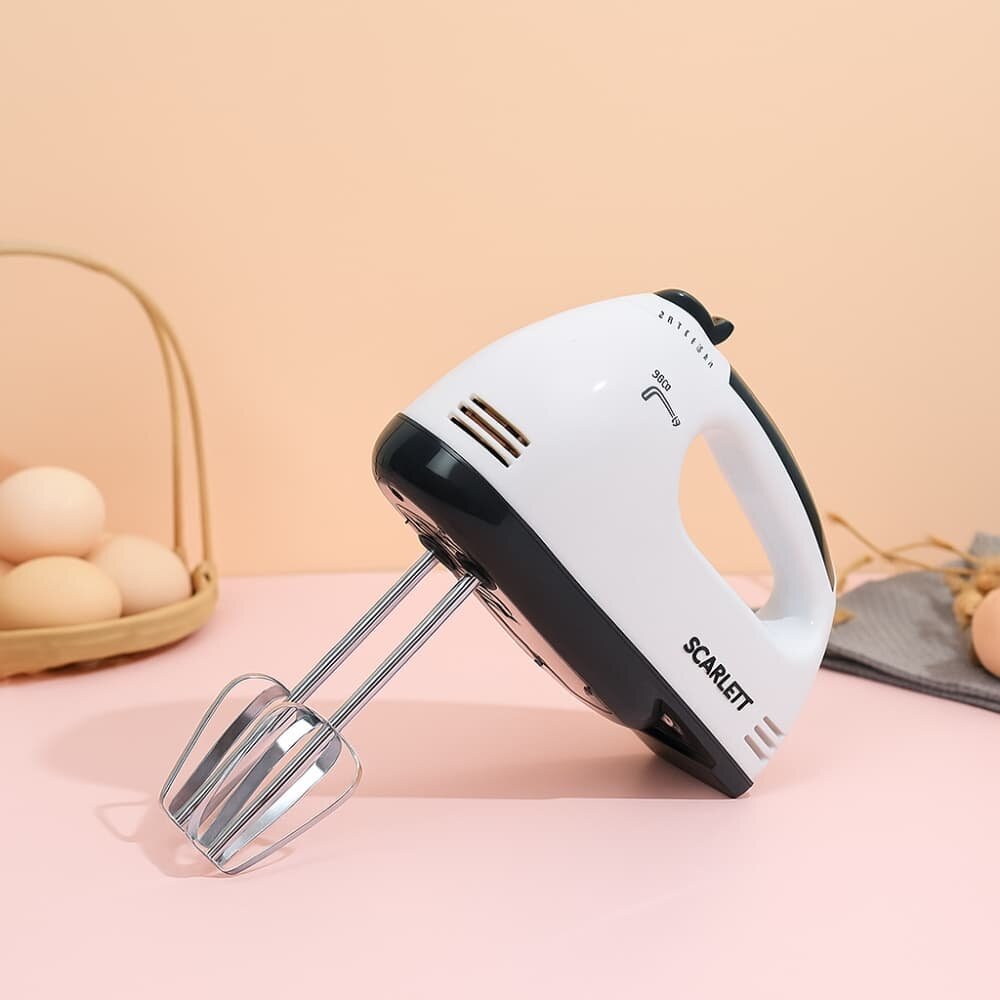 Picture of Scarlett Super Hand Mixer HE-133 – 7-Speed Electric Egg Beater with Dough Hooks & Whisks - Multicolor