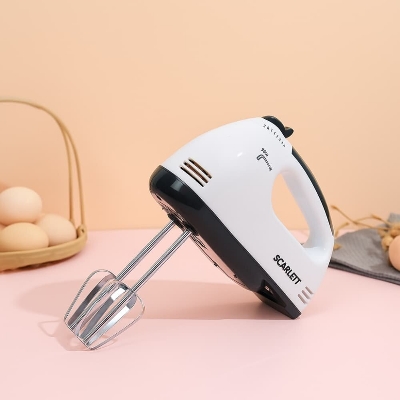 Picture of Scarlett Super Hand Mixer HE-133 – 7-Speed Electric Egg Beater with Dough Hooks & Whisks - Multicolor