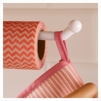 Picture of Punch-Free Kitchen Tissue & Paper Roll Holder – Cabinet Storage Rack Organizer - Multicolor
