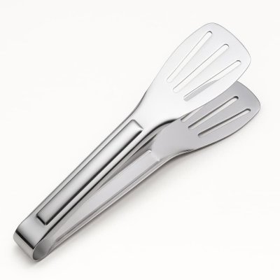 Picture of Stainless Steel Food Serving Tong 24cm – Large Roti Chimta & Turner for Cooking & Serving - Multicolor