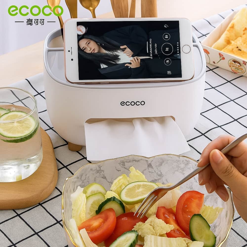 Picture of Creative Light Luxury Multi-Function Tissue & Remote Control Storage Box Plastic Box for Home & Restaurant Use - Multicolor