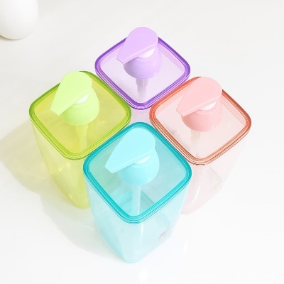 Picture of Rose Garden Liquid Soap Dispenser – 420ml Bathroom Soap Holder Jar - Multicolor