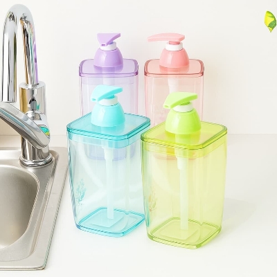 Picture of Rose Garden Liquid Soap Dispenser – 420ml Bathroom Soap Holder Jar - Multicolor