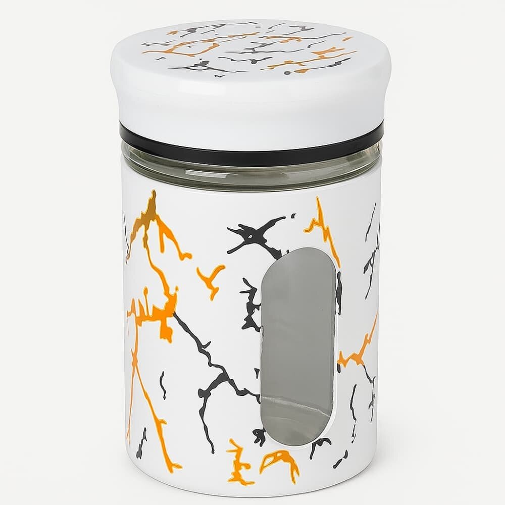 Picture of Glass Salt Jar – Airtight Storage Container for Kitchen - Multicolor
