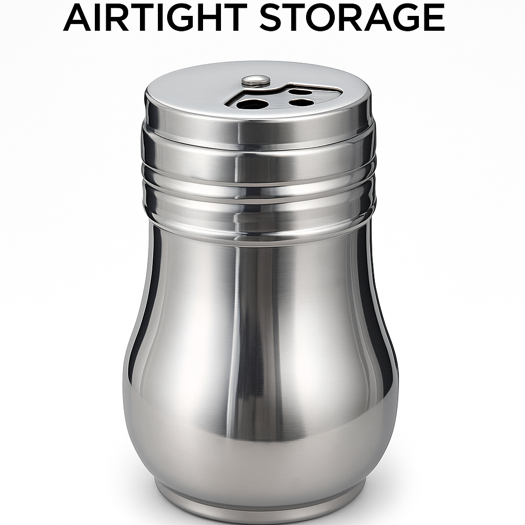 Picture of Premium Stainless Steel Salt Jar – Airtight Storage - Multicolor