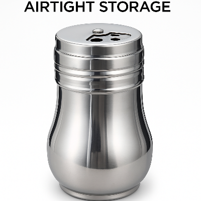 Picture of Premium Stainless Steel Salt Jar – Airtight Storage - Multicolor
