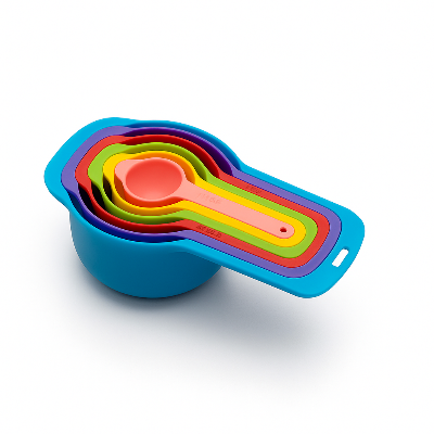 Picture of 6PCS Plastic Measuring Spoon Set – Precision Kitchen & Baking Tools - Multicolor