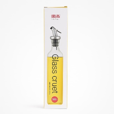 Picture of 300ML Glass Oiler Bottle Leak-Proof Kitchen Oil Pot with Scale - Multicolor