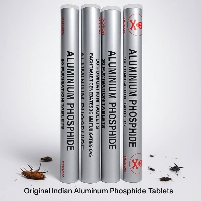 Picture of Original Indian Aluminum Phosphide Tablets – Powerful Charpoka, Rat & Insect Killer Fumigation Gas (30 pcs) - Multicolor