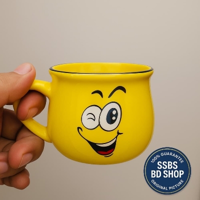 Picture of Emoji Bone Ceramic China Coffee Mug – Fun & Stylish Gift Cup - 1pcs