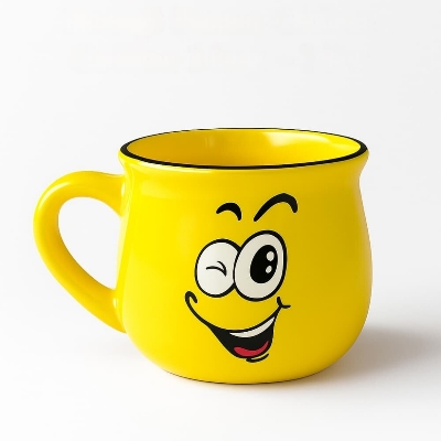 Picture of Emoji Bone Ceramic China Coffee Mug – Fun & Stylish Gift Cup - 1pcs