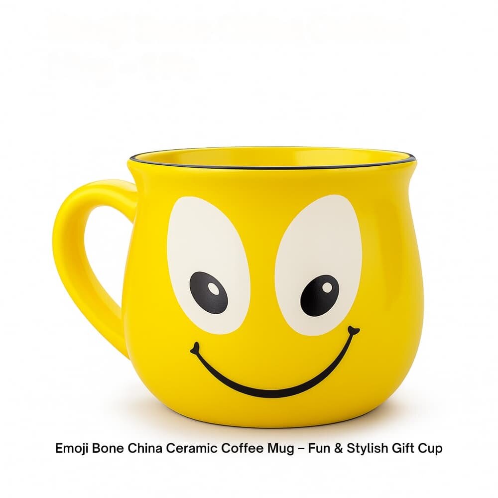 Picture of Emoji Bone China Ceramic Coffee Mug – Fun & Stylish Gift Cup - 1pcs