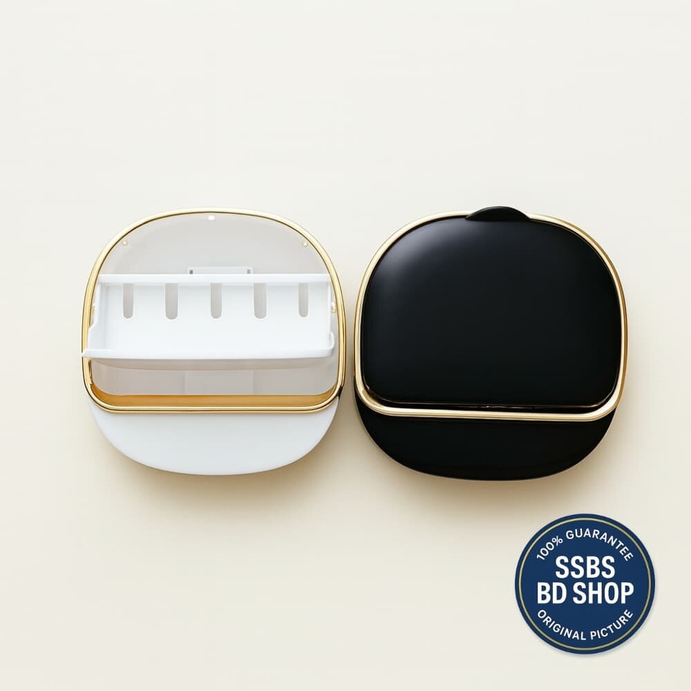 Picture of Wall-Mounted Punch-Free Soap Holder – Flip-Top Drain Soap Box for Bathroom Storage - Multicolor