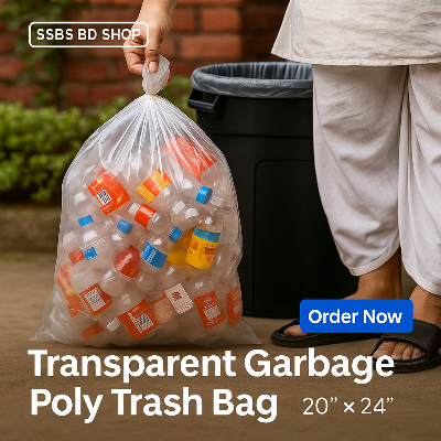 Picture of Transparent Garbage Poly Trash Bag (20" x 24") - 500g 