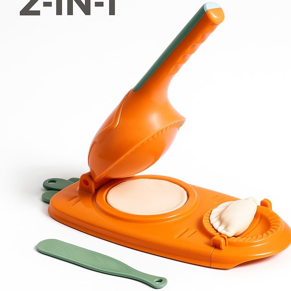 Picture of 2-in-1 Dumpling & Momo Maker – Pitha Press & Dough Skin Mold Tool for Easy Homemade Snacks - Multicolor