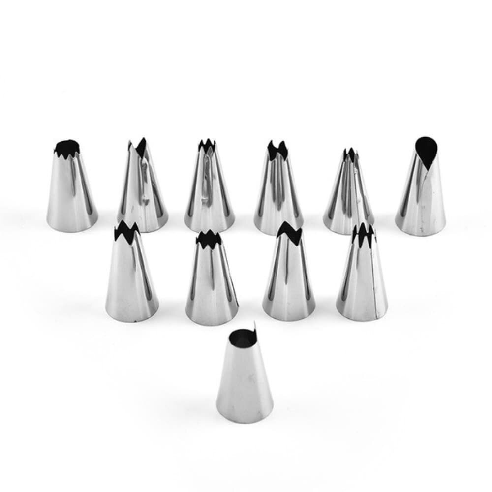 Picture of 12-Piece Cake Decorating Set with Stainless Steel Piping Tips - Multicolor