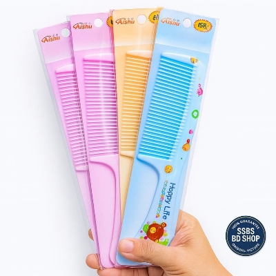 Picture of China Single Plastic Hair Comb – Multi Color - 1pcs