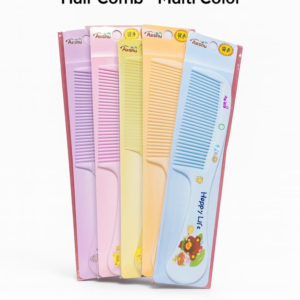 Picture of China Single Plastic Hair Comb – Multi Color - 1pcs