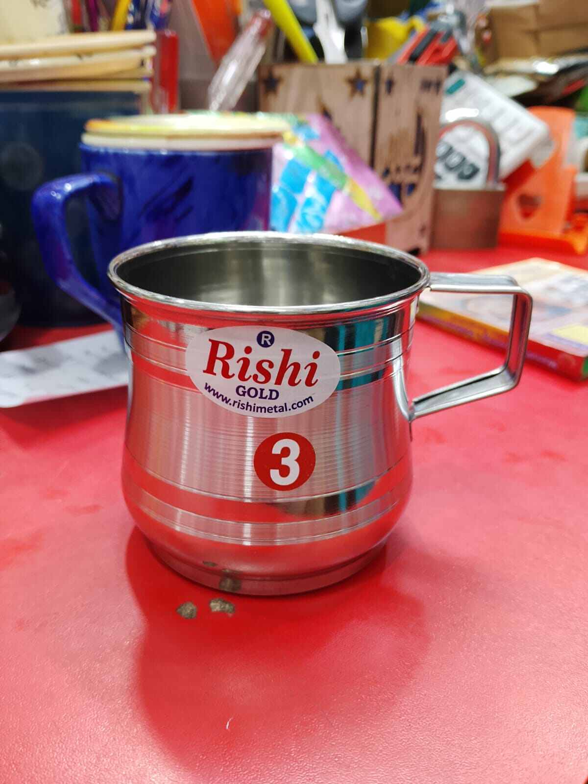 Picture of Indian Rishi Gold Kids Steel Mug 3 No - Multicolor