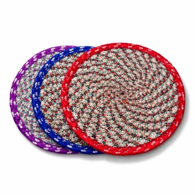 Picture of 3PCS Round Dining Table Place mats – Kitchen Linen Accessories - Multicolor