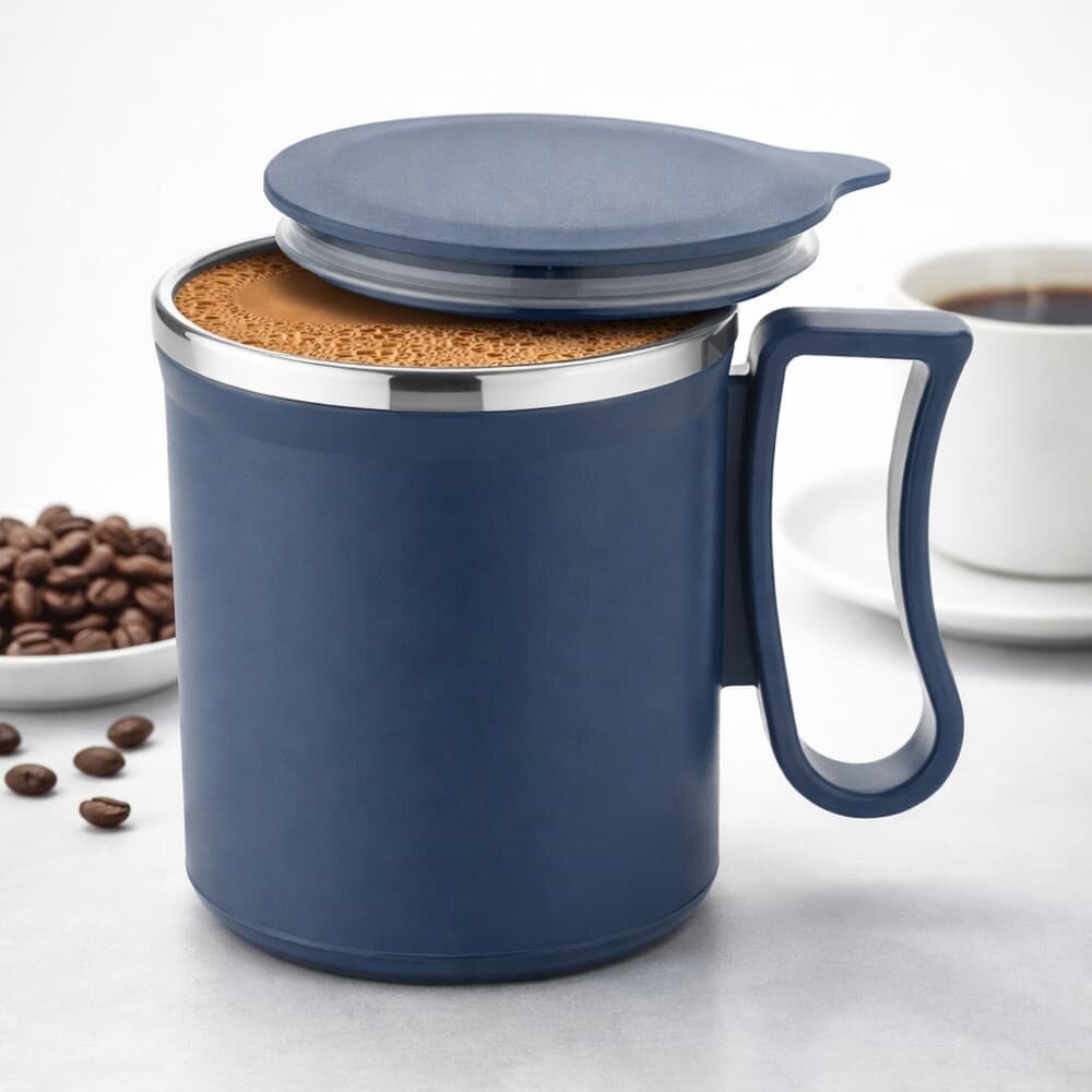 Picture of Insulated Stainless Steel Coffee Mug with Lid – Double Wall - Multicolor