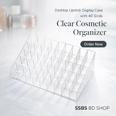 Picture of Desktop Lipstick Display Case with 40 Grids — Clear Cosmetic Organizer - Multicolor