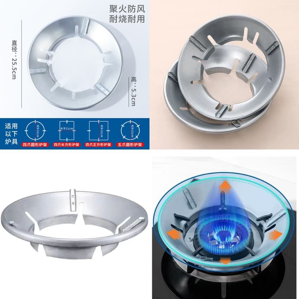 Picture of Energy Saving Windproof Gas Stove Cover – 2 Pcs Set