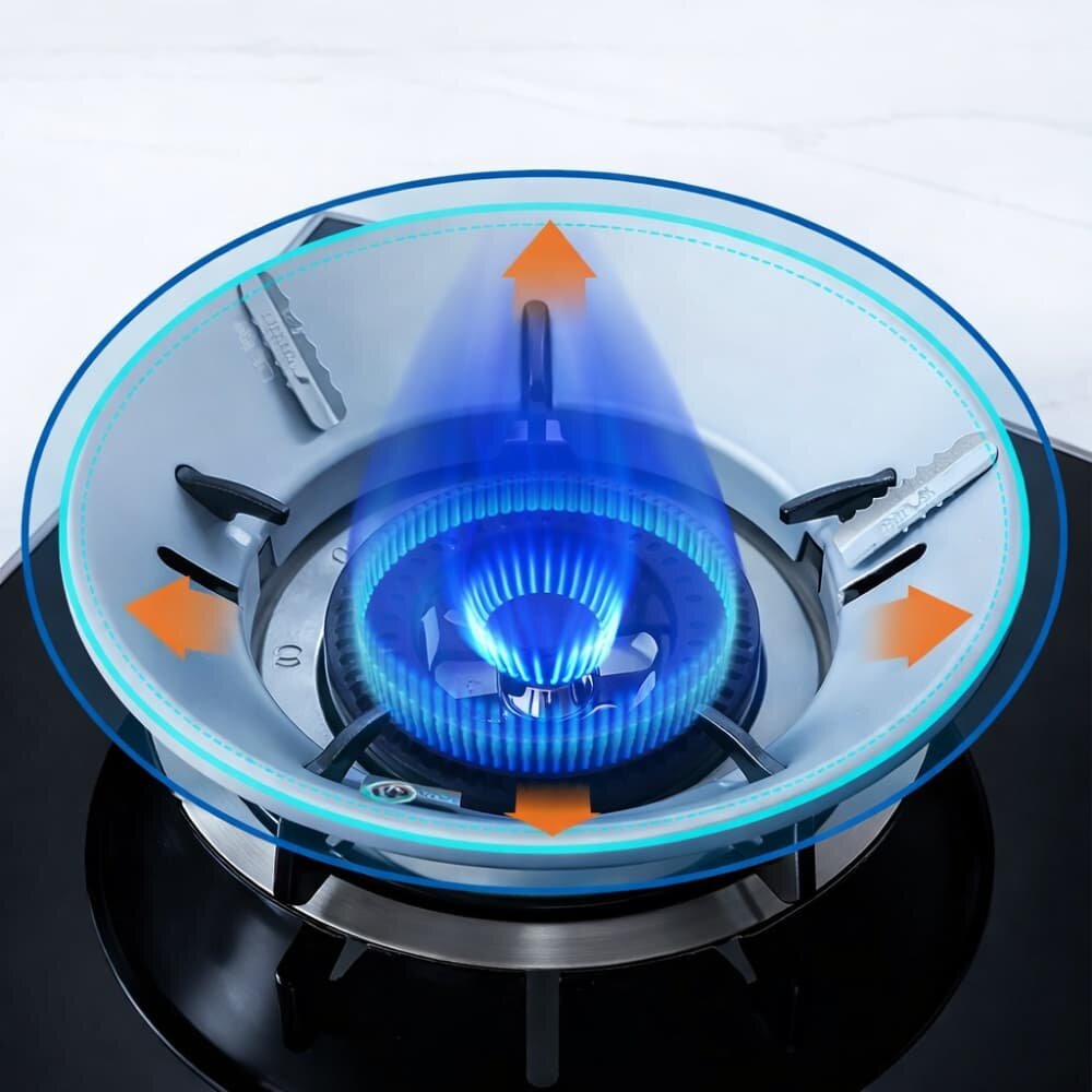 Picture of Energy Saving Windproof Gas Stove Cover – 2 Pcs Set