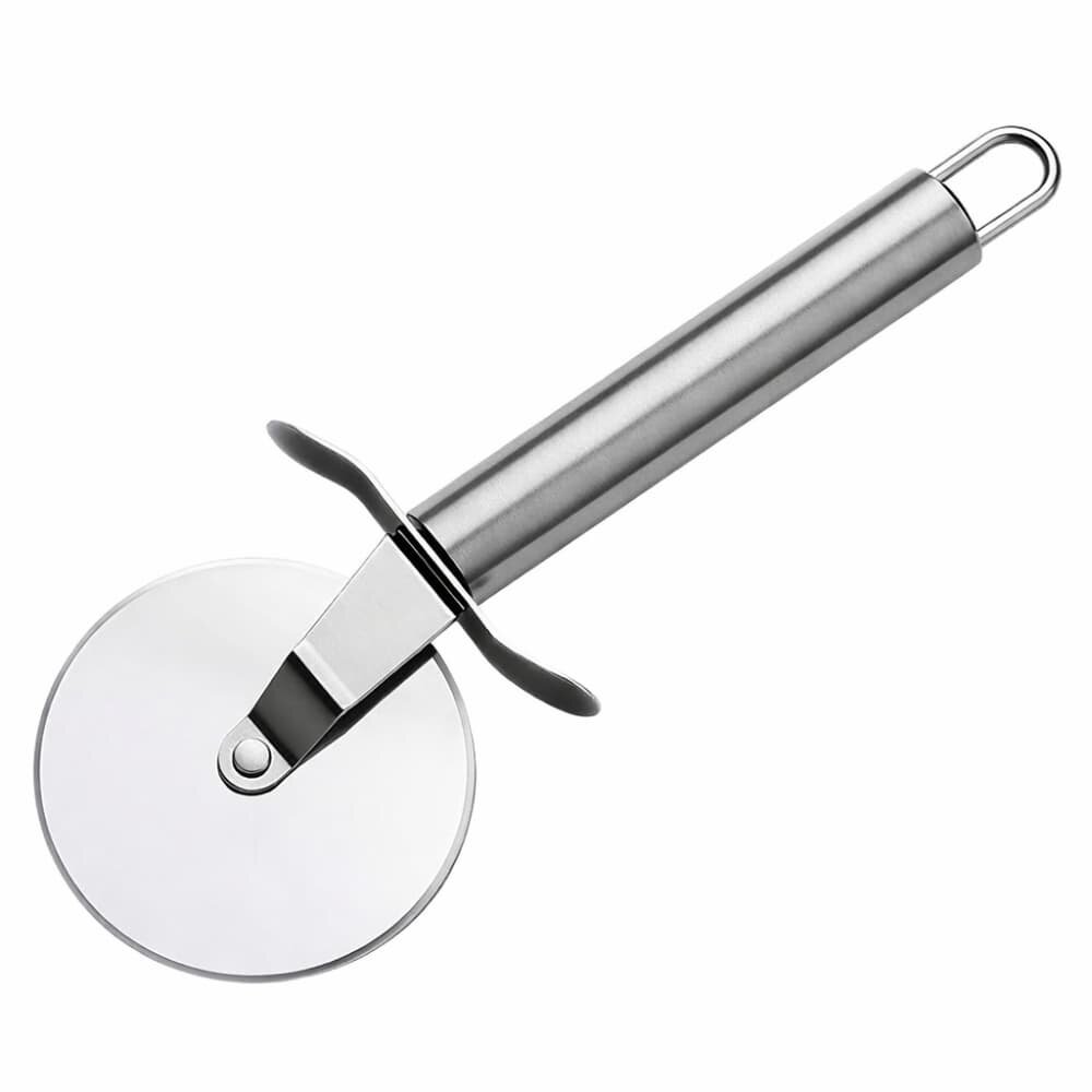 Picture of Stainless Steel Pizza Cutter Wheel Round Roller Knife – Silver - Multicolor