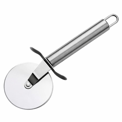 Picture of Stainless Steel Pizza Cutter Wheel Round Roller Knife – Silver - Multicolor