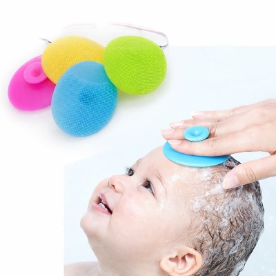 Picture of Apple bear Baby Silicone Finger & Hair Brush Set – BPA Free - Multicolor