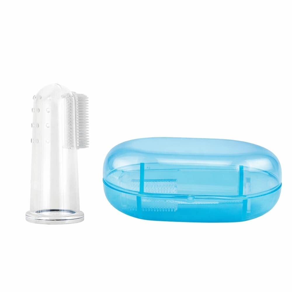 Picture of Soft Silicone Baby Toothbrush Set – Finger Brush & Tongue Cleaner - Multicolor