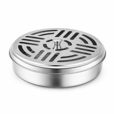 Picture of Stainless Steel Mosquito Coil Holder – Fireproof Safe Design - Multicolor