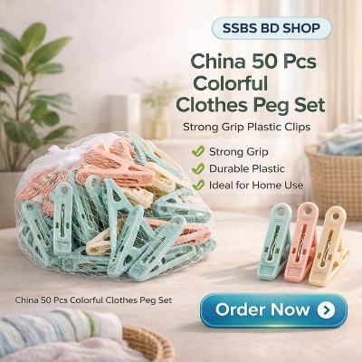Picture of China 50 Pcs Colorful Clothes Peg Set – Strong Grip Plastic Clips