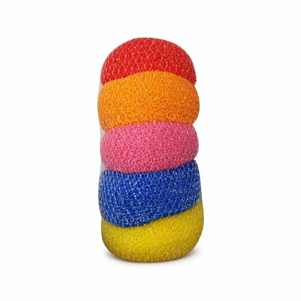 Picture of Premium Dish Washer Scrubber – 5 Pieces Heavy-Duty Round Kitchen Cleaning Set 