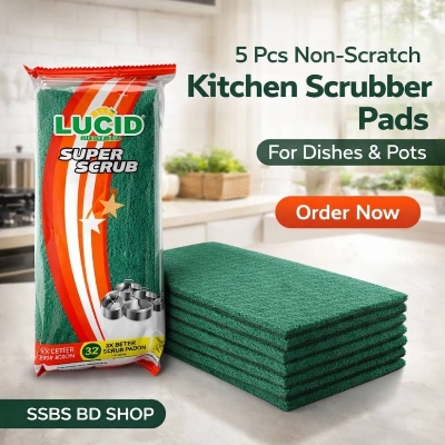 Picture of 5 Pcs Non-Scratch Kitchen Scrubber Pads for Dishes & Pots 